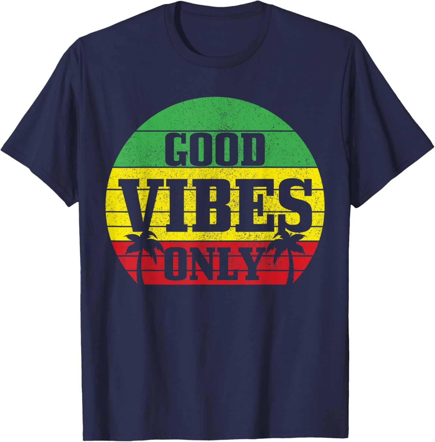 Reggae Music Rastafari Jamaica Rasta Gift T-Shirt - T-Shirt | Navy