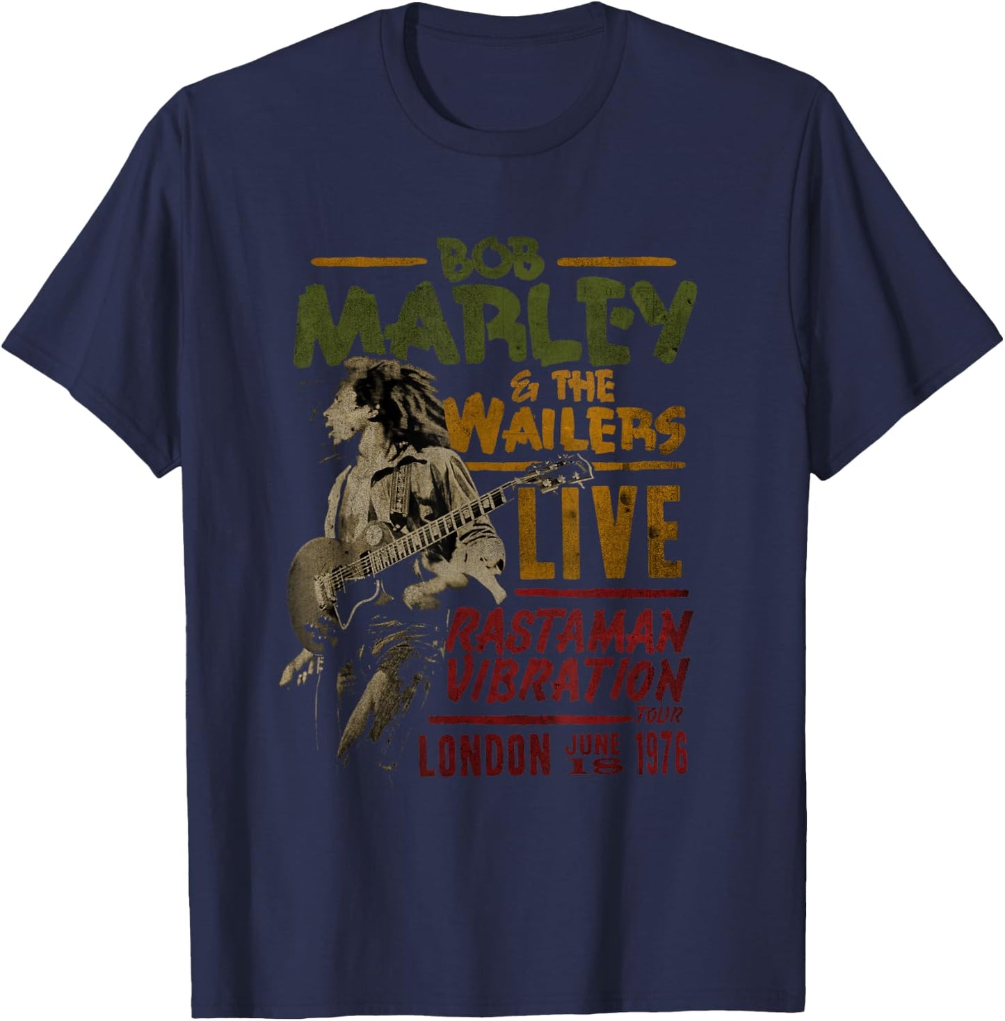 Bob Marley BTRTW The Wailers Live T-Shirt - T-Shirt | Navy
