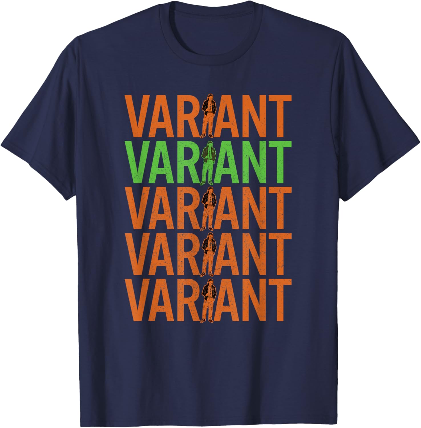 Marvel Loki Variant Text Stack T-Shirt - T-Shirt | Navy