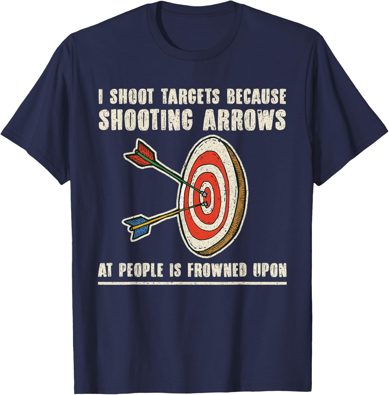 Archery Archer - Funny Bowman Bow Archer Small T-Shirt - T-Shirt | Navy