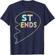 BFF 1 Heart in 2 Best Friends Matching 2nd Part T-Shirt - T-Shirt | Navy