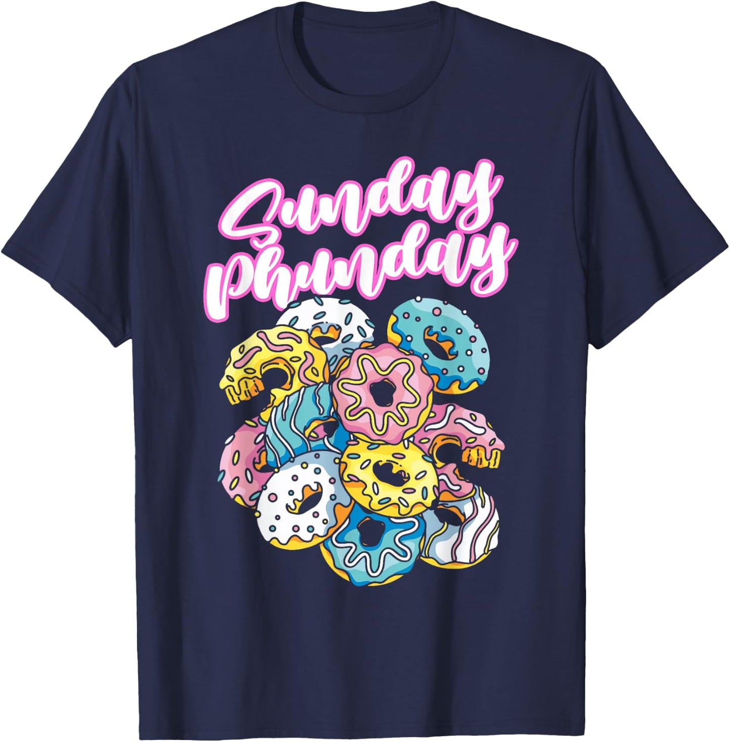 Sunday Phunday Phish Donuts Family Bakers T-Shirt - T-Shirt | Navy