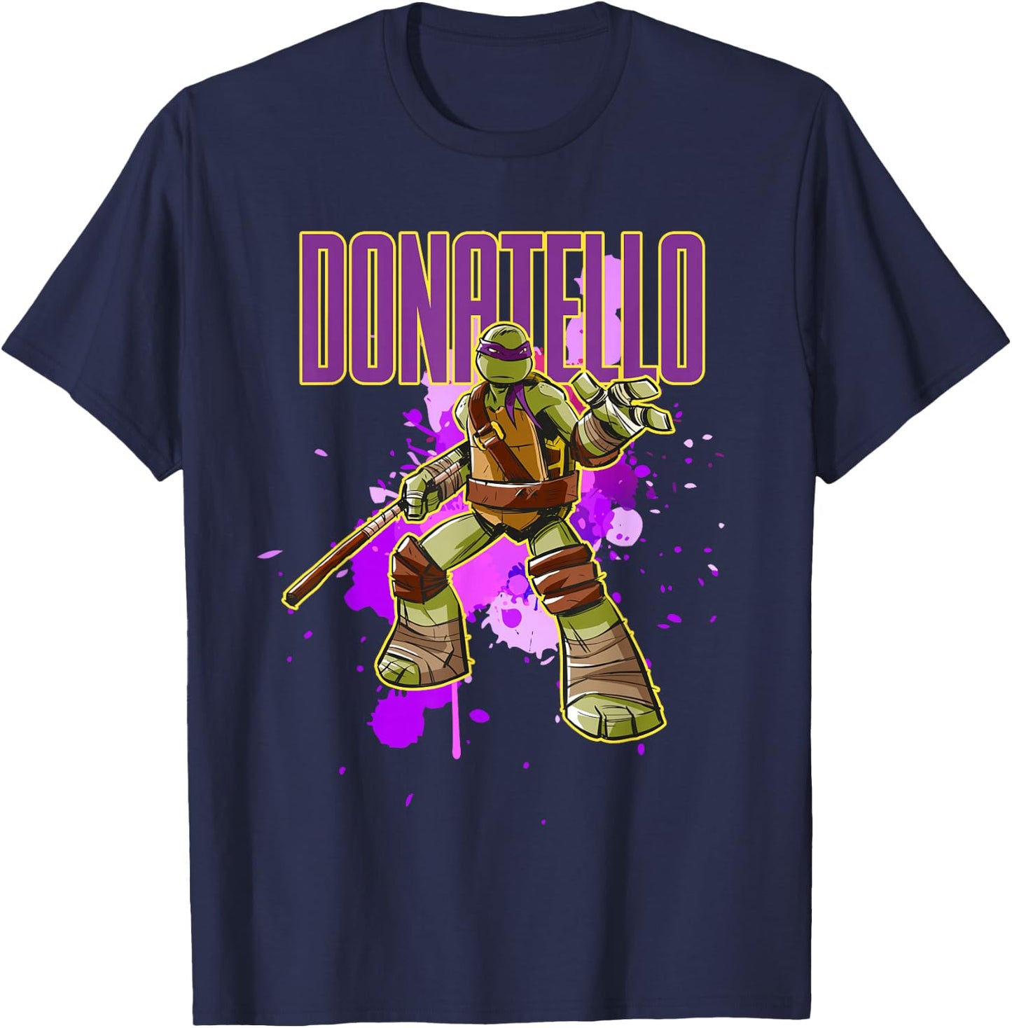 Dontatello - Purple Splatter Paint T-Shirt - T-Shirt | Navy
