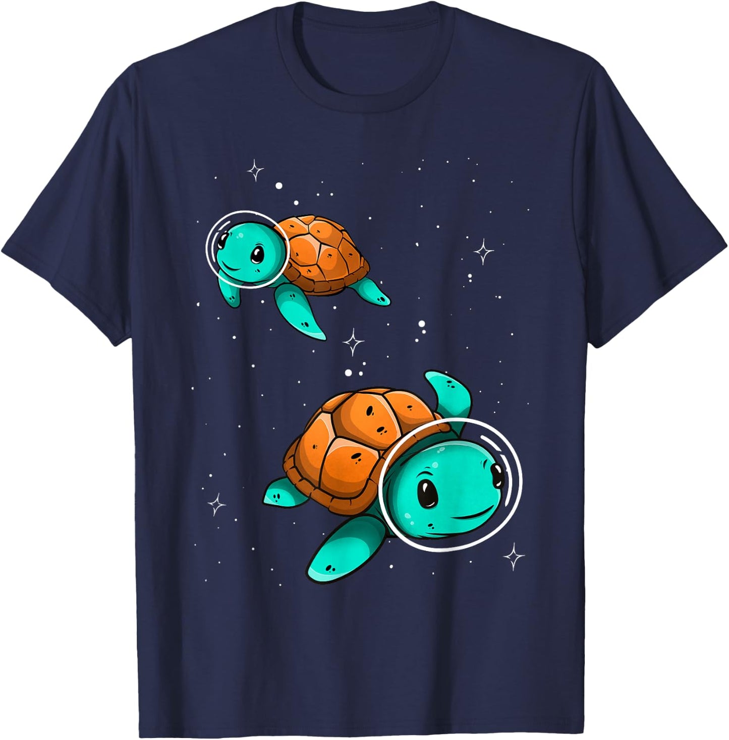 Space Turtles Astronaut Galaxy Funny Cute Design T-Shirt - T-Shirt | Navy