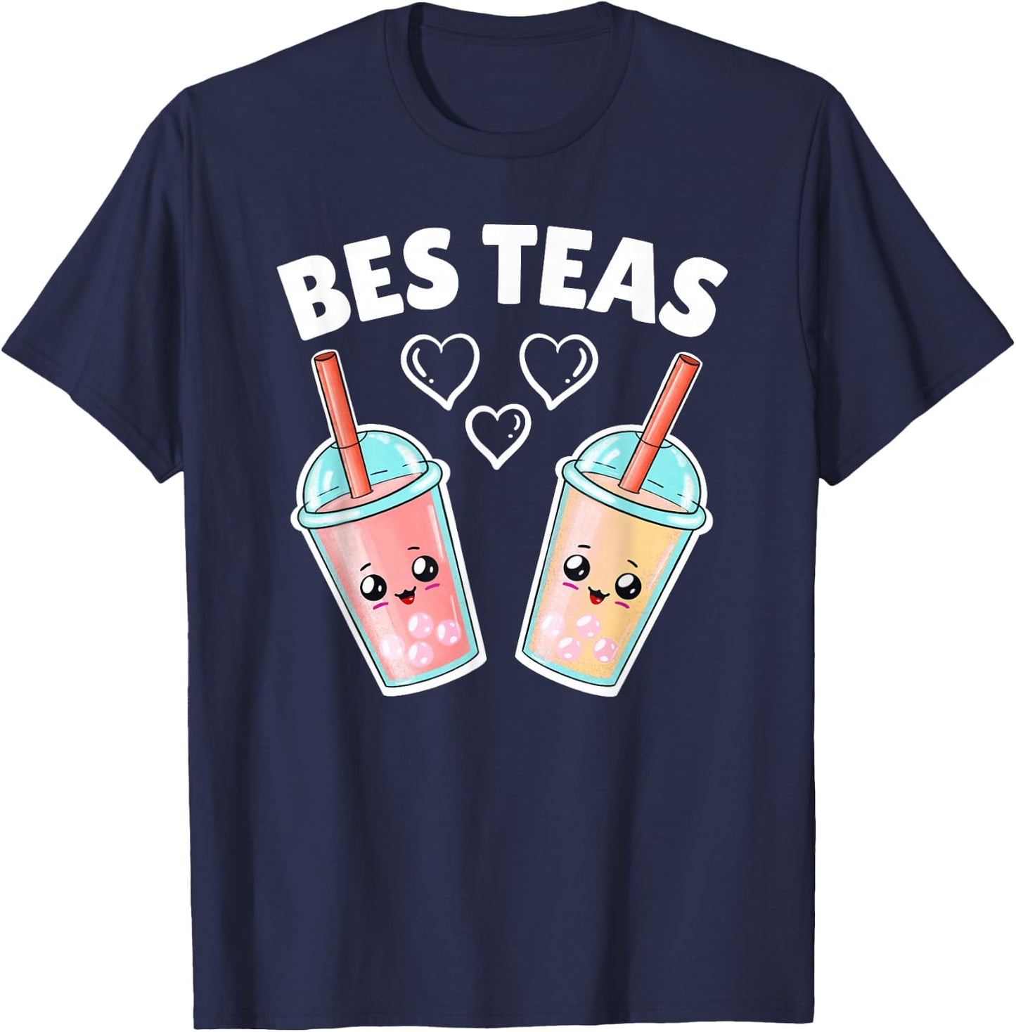 Best Kawaii Boba Drinks T-Shirt - T-Shirt | Navy