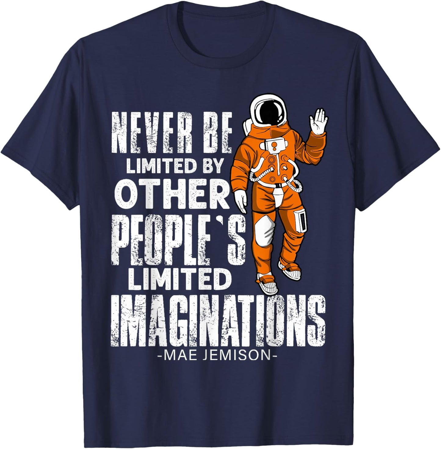 Mae Jemison First African American Black Woman Astronaut T-Shirt - T-Shirt | Navy