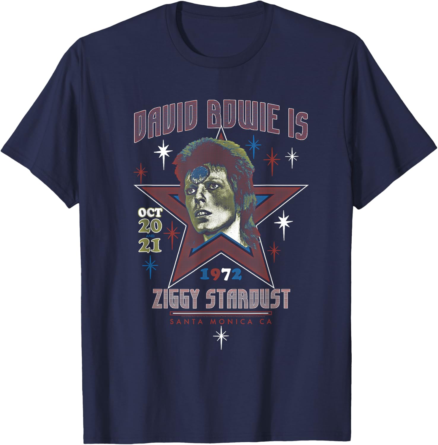 David Bowie - David Bowie is Ziggy Stardust T-Shirt - T-Shirt | Navy
