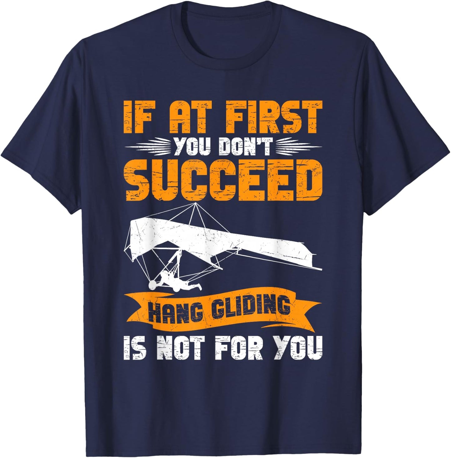 Hang Gliding Equipment Hang Glider Helmet Hanggliding T-Shirt - T-Shirt | Navy