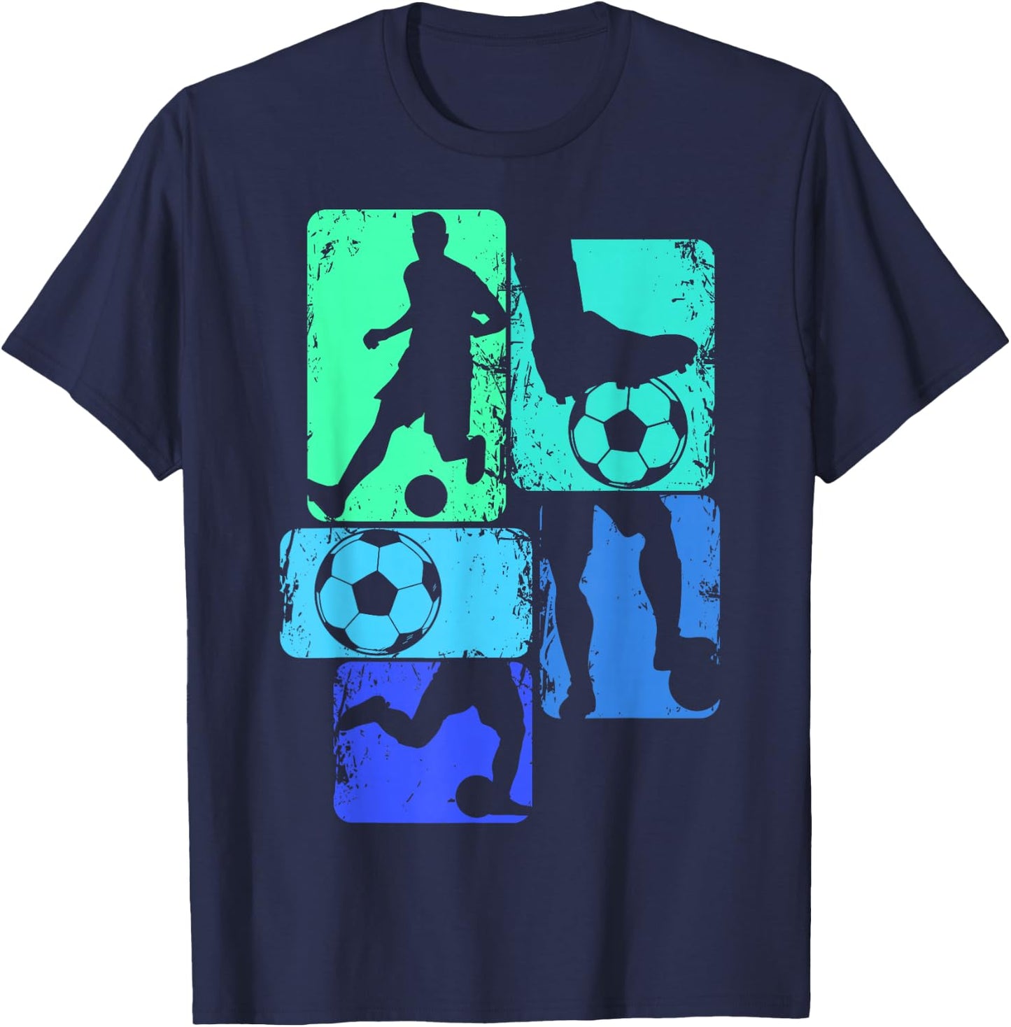 Soccer Player Boys Kids Youth Men T-Shirt - T-Shirt | Navy