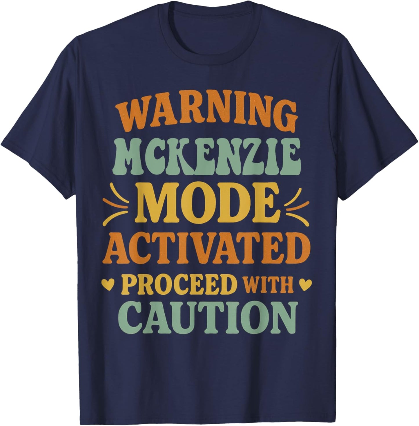 MCKENZIE Personalized Women's Gift Custom MCKENZIE T-Shirt - T-Shirt | Navy