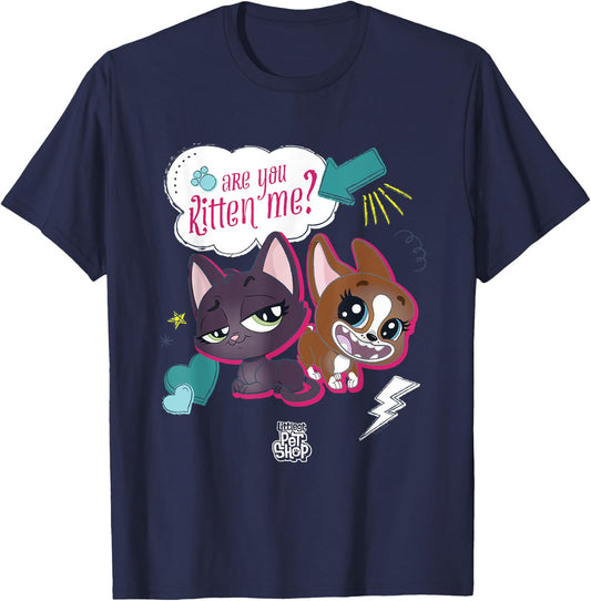 Littlest Pet Shop Puppy are you Kitten Me? T-Shirt - T-Shirt | Navy