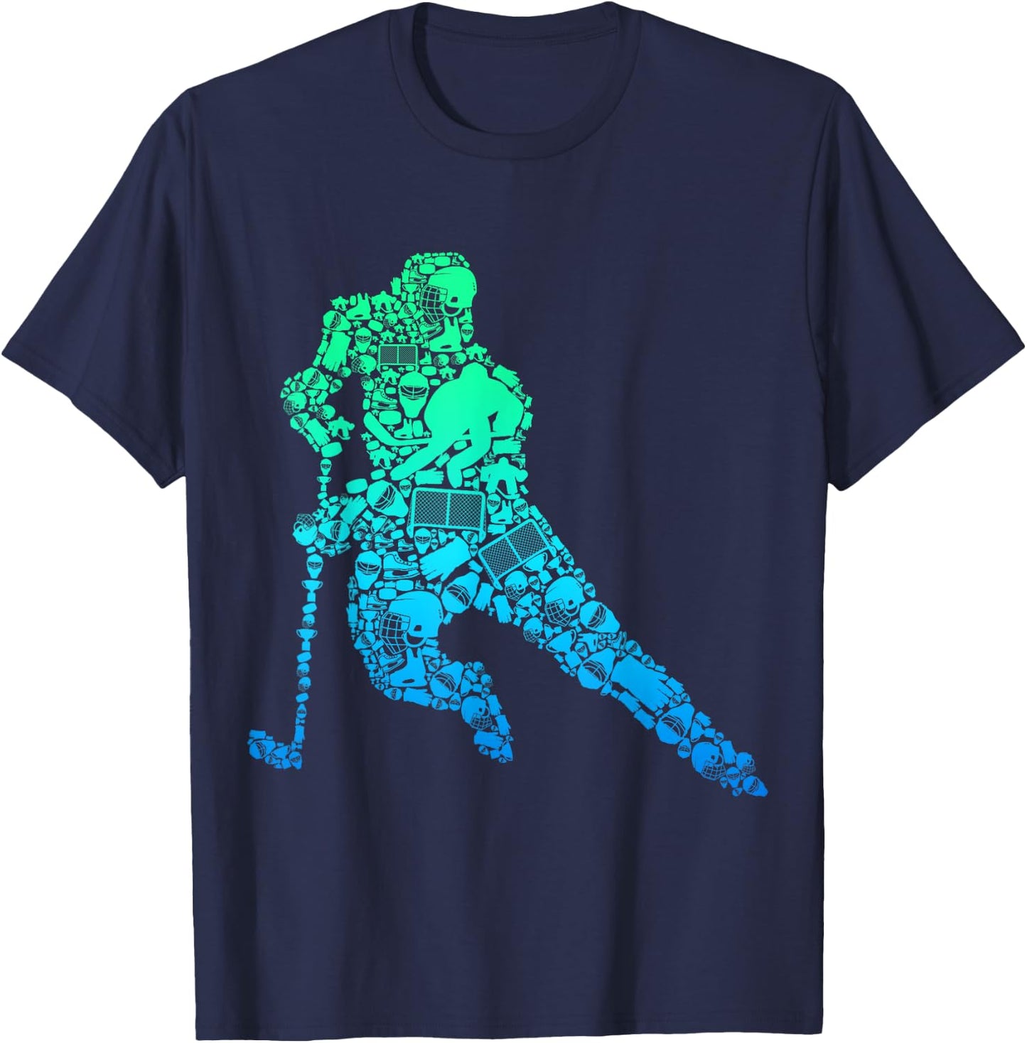 Hockey Player Ice Hockey Youth Men Kids Boys Small T-Shirt - T-Shirt | Navy