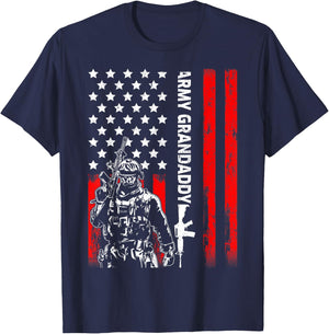 Vintage Style USA Flag Army Grandaddy Father's Day T-Shirt - T-Shirt | Navy
