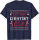 Dentist Christmas Elf Dental School Dentistry Holiday Gift T-Shirt - T-Shirt | Navy