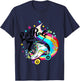 7 Year Old Birthday Shirt Girl Roller Skate Unicorn Outfit T-Shirt - T-Shirt | Navy