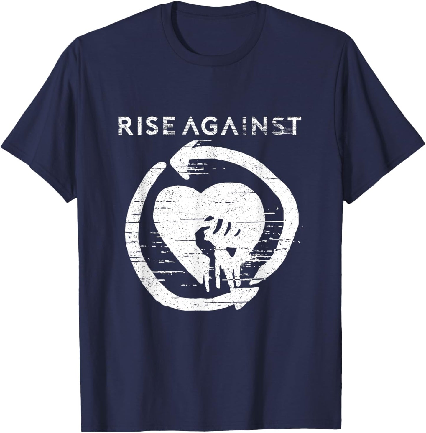 Rise Against - Official Merchandise - New Heartfist Small T-Shirt - T-Shirt | Navy