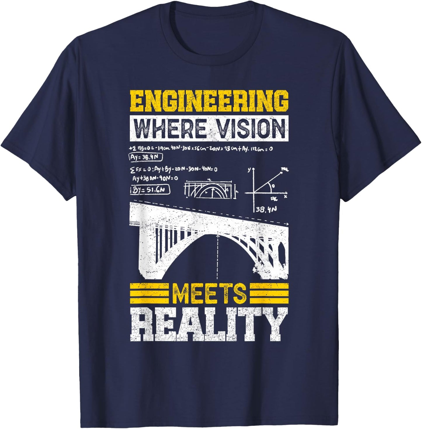 Civil Engineer Design Men Student Woman Mechanical T-Shirt - T-Shirt | Navy