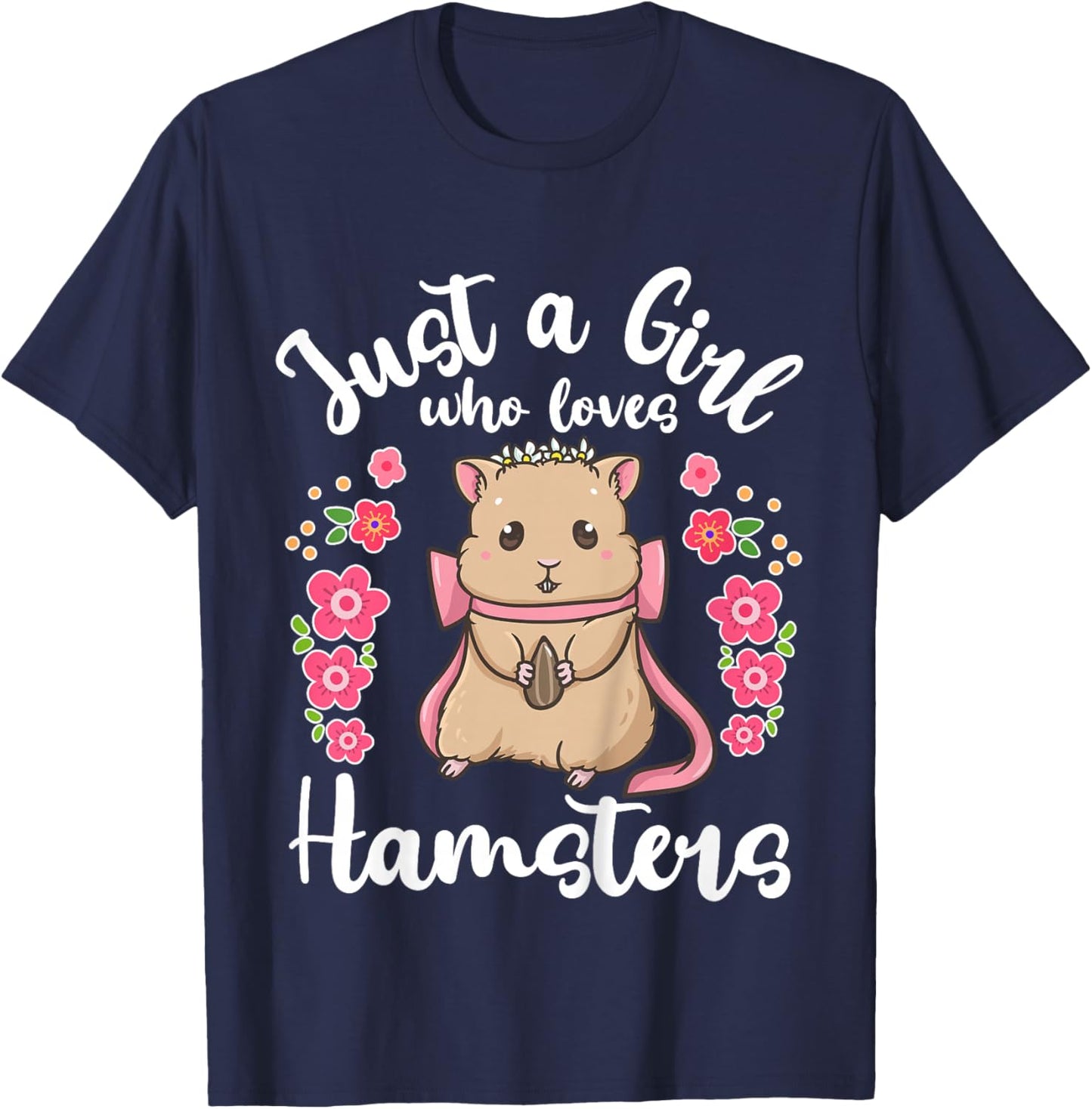 Kids Hamster Just a Girl Who Loves Hamsters T-Shirt - T-Shirt | Navy