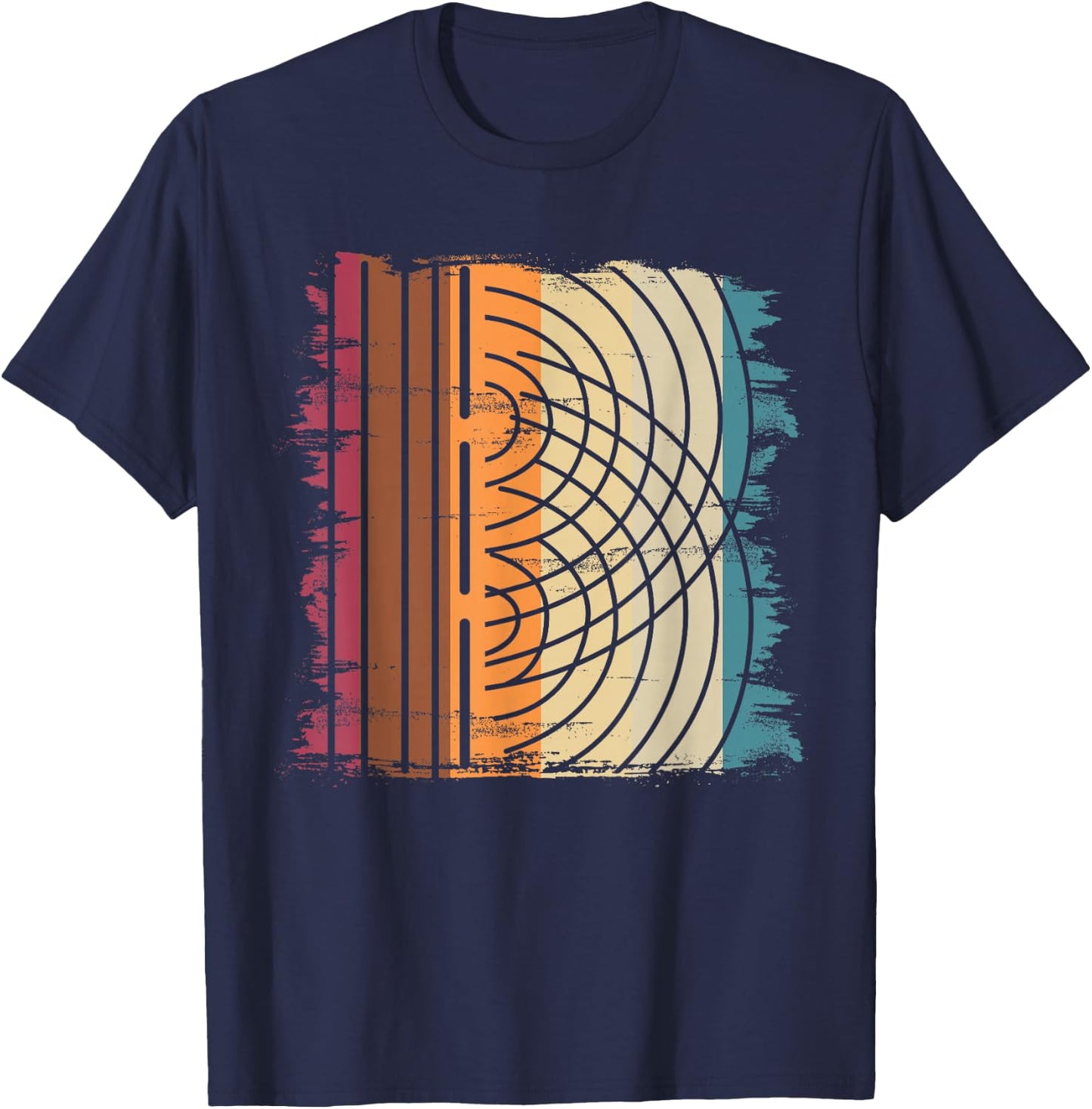 Natural Science Experiment Nerd Gift Retro Physics T-Shirt - T-Shirt | Navy