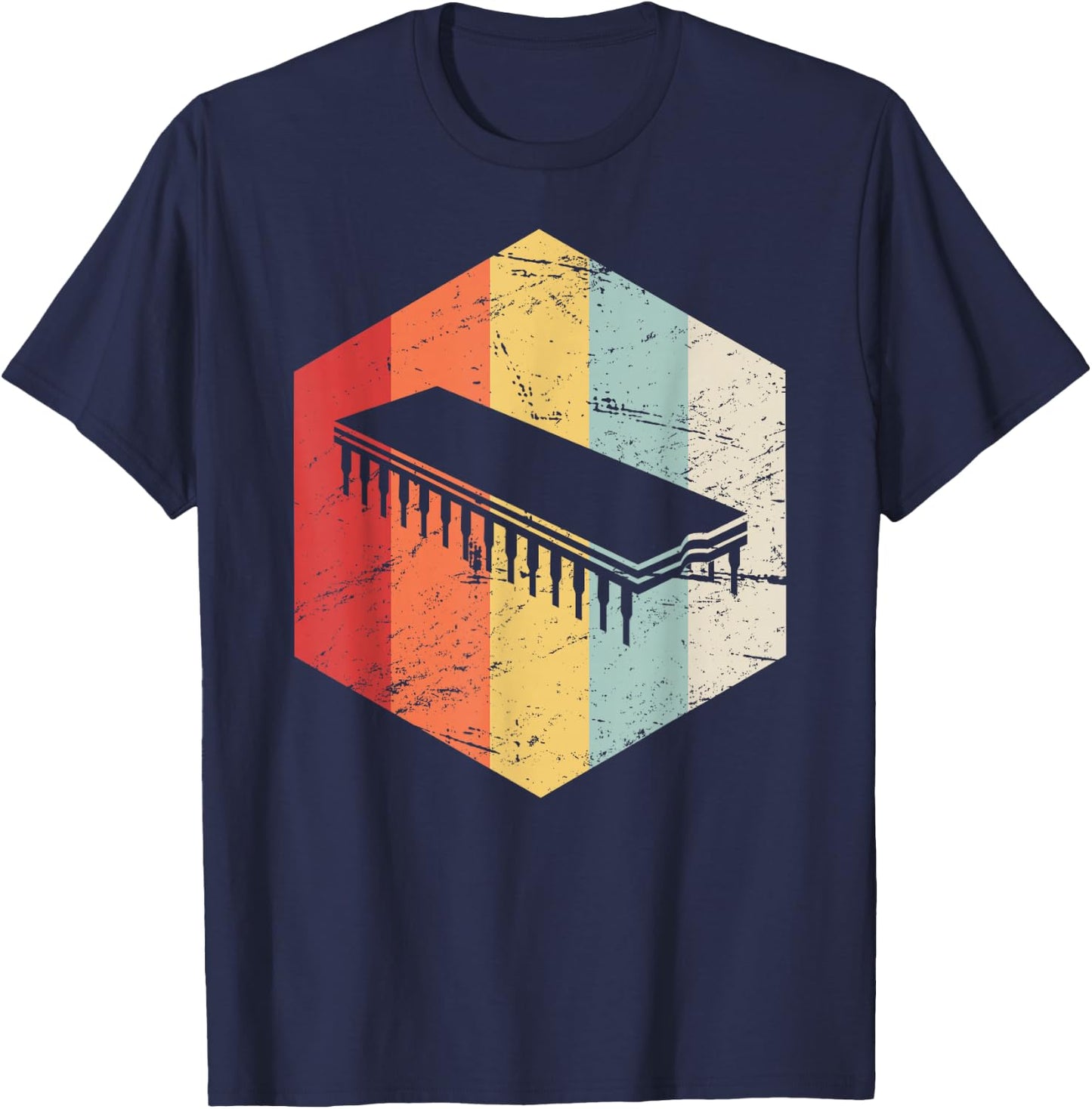 Retro Vintage Electronics Circuit T-Shirt - T-Shirt | Navy