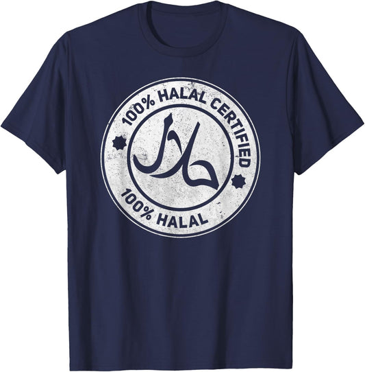 Funny Arabic Shirt - Halal Ramadan gift Women Men T-Shirt - T-Shirt | Navy