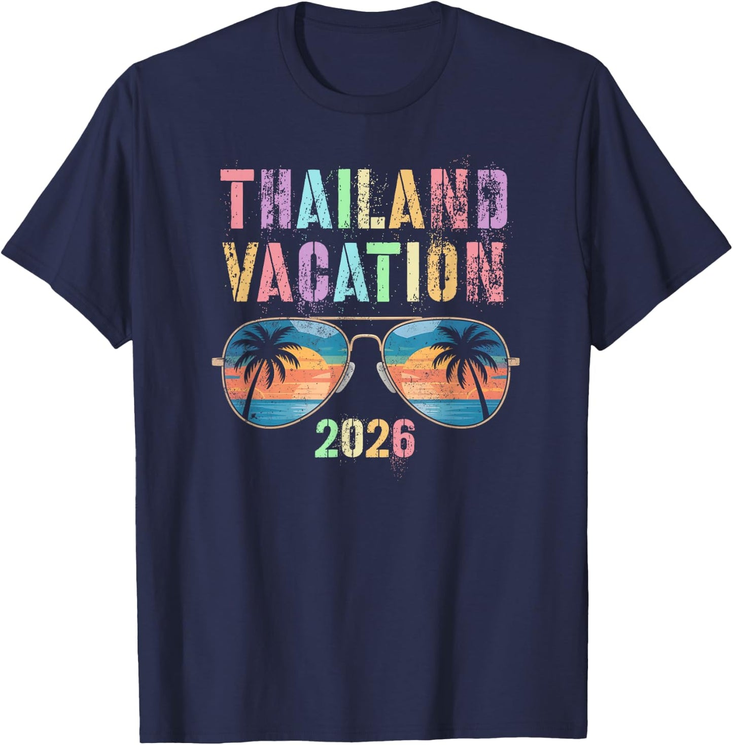 Cute Thailand Vacation 2026 Travel Best Ever Trip Matching T-Shirt - T-Shirt | Navy
