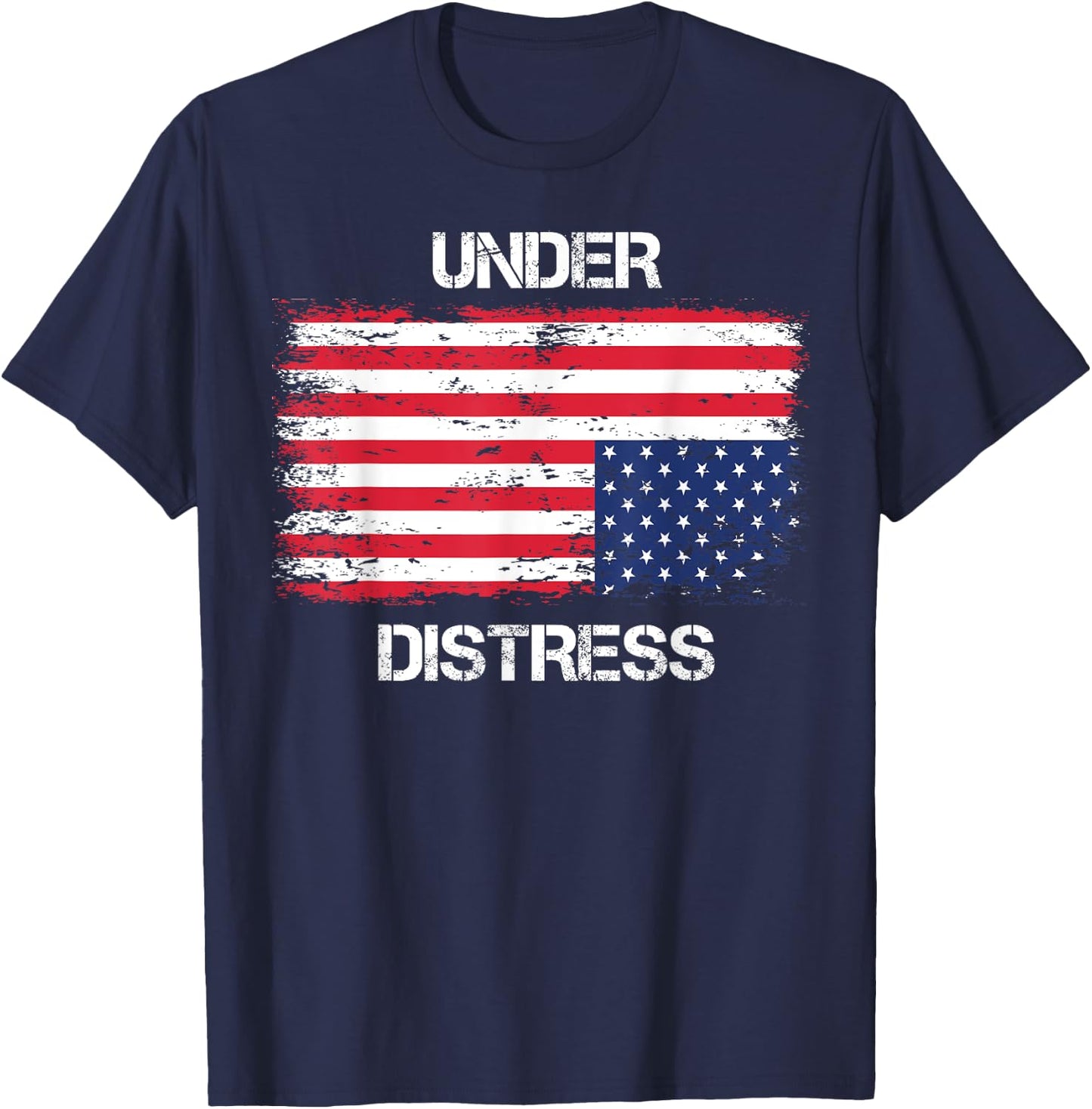 UNDER DISTRESS Upside down US Flag T-Shirt - T-Shirt | Navy