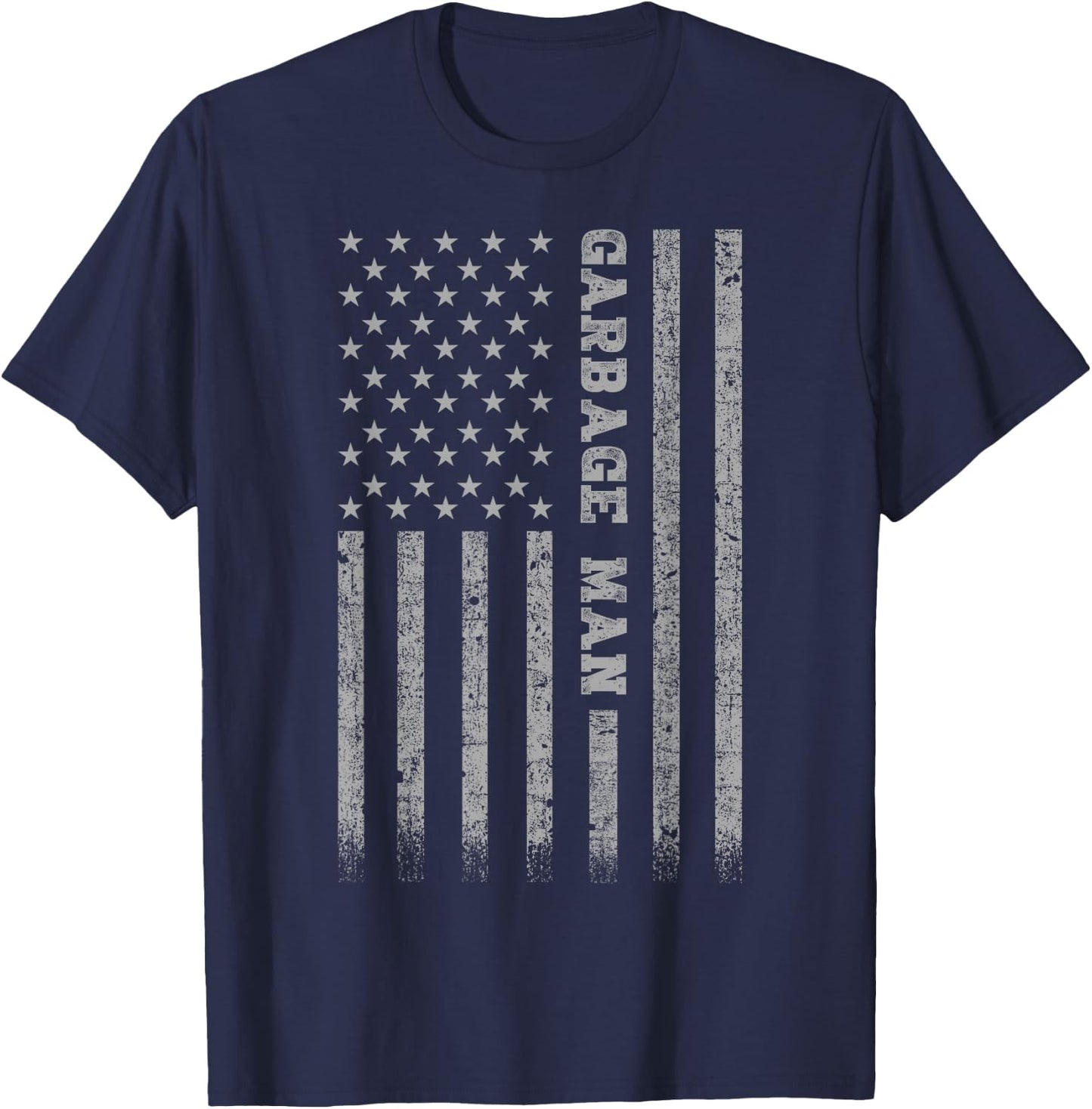 Garbage Man American Flag T-Shirt - T-Shirt | Navy