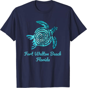 Marine Biology Fort Walton Beach, FL Save The Sea Turtle Men Women Kids T-Shirt - T-Shirt | Navy