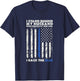 I Back The Blue A Husband Law Enforcer Humor For Police Wife T-Shirt - T-Shirt | Navy