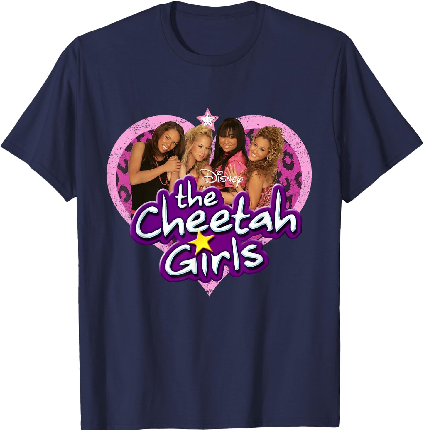 Disney Channel The Cheetah Girls Characters and Logo Small T-Shirt - T-Shirt | Navy