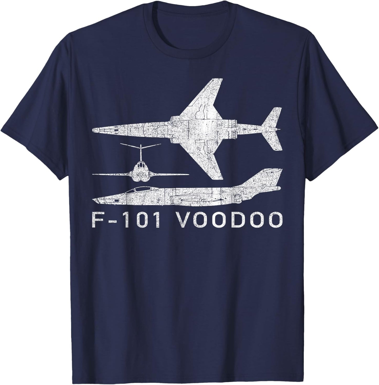 F-101 Voodoo Supersonic Jet Fighter Plane Gift T-Shirt - T-Shirt | Navy