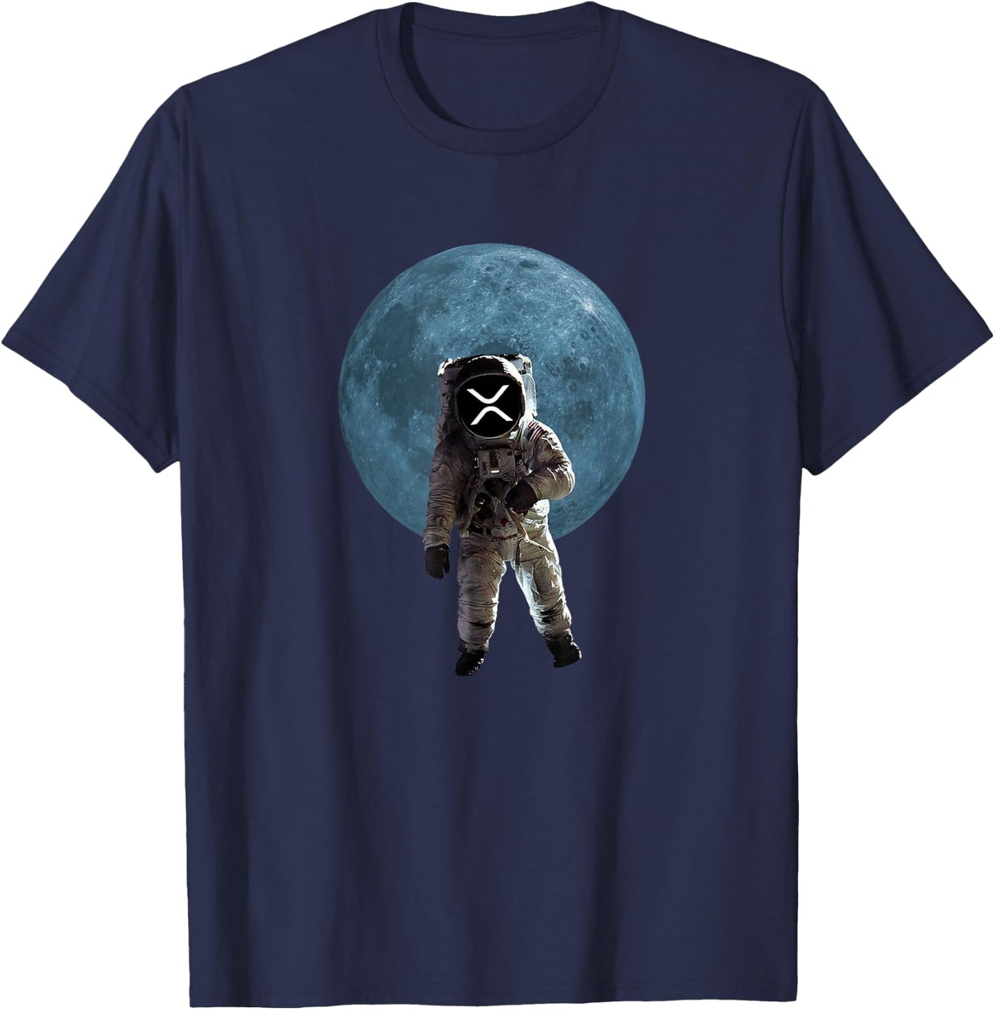 XRP Merchandise Cryptocurrency Gift Blockchain Crypto T-Shirt - T-Shirt | Navy