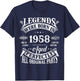 67th Birthday Vintage Legends Born in 1958 67 Years Old T-Shirt - T-Shirt | Navy