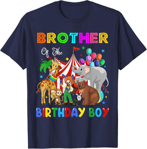 Brother Of The Birthday Boy Circus Themed Carnival Party T-Shirt - T-Shirt | Navy