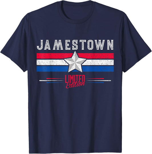 Jamestown Retro Vintage Shirt Gift Women Men Kids T-Shirt - T-Shirt | Navy