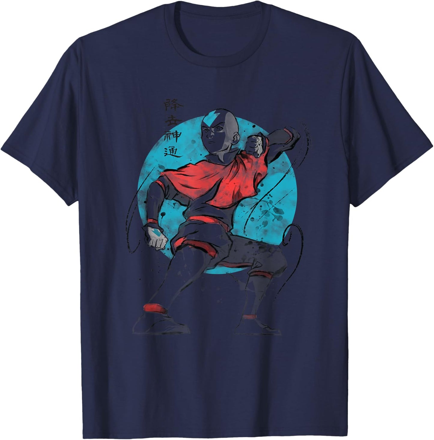 The Last Airbender Aang Air Signs T-Shirt - T-Shirt | Navy
