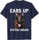 German Shepherd Dog Ears Up System Armed T-Shirt - T-Shirt | Navy