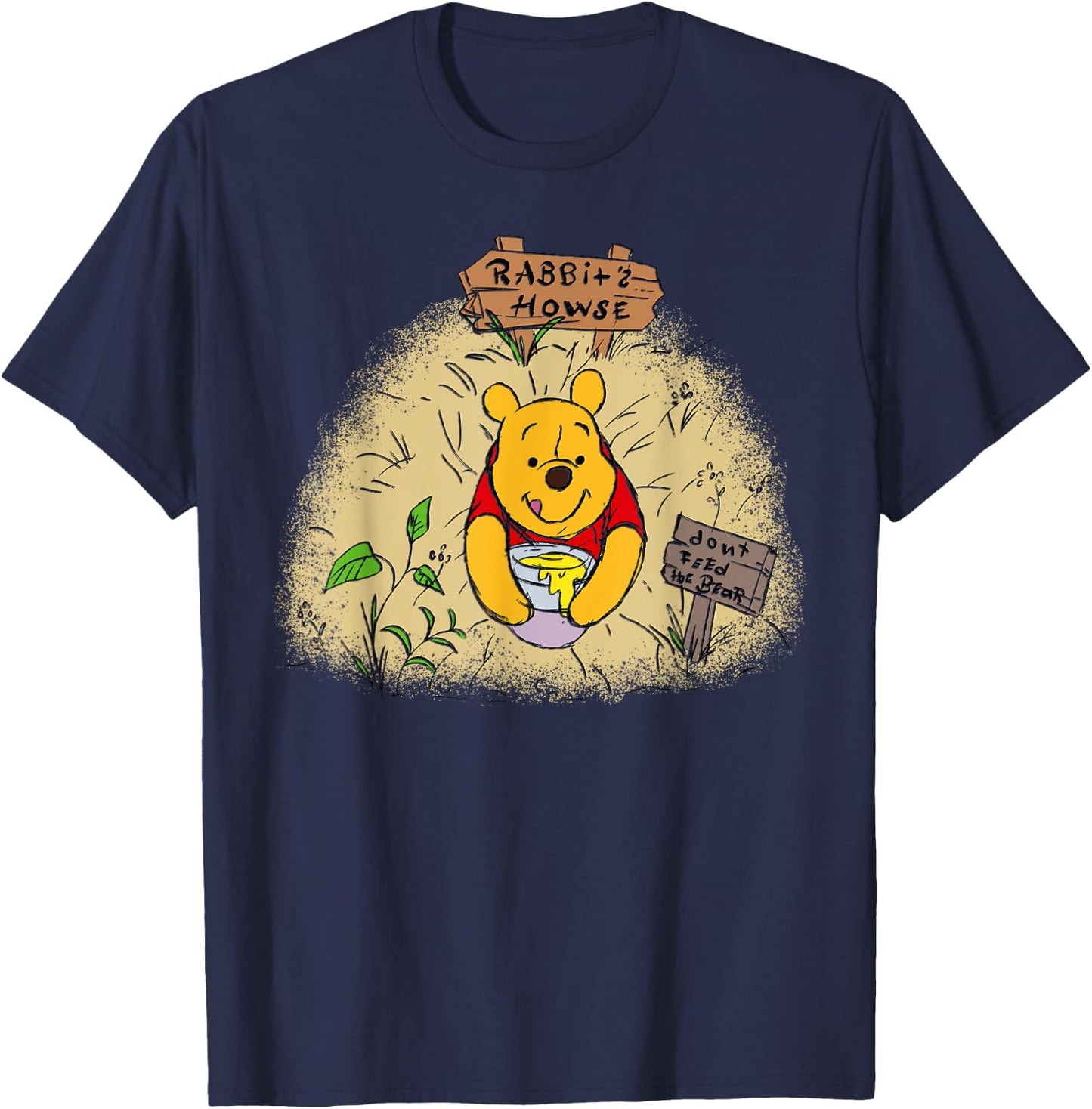Disney Winnie the Pooh Rabbit's House Don't Feed the Bear T-Shirt - T-Shirt | Navy