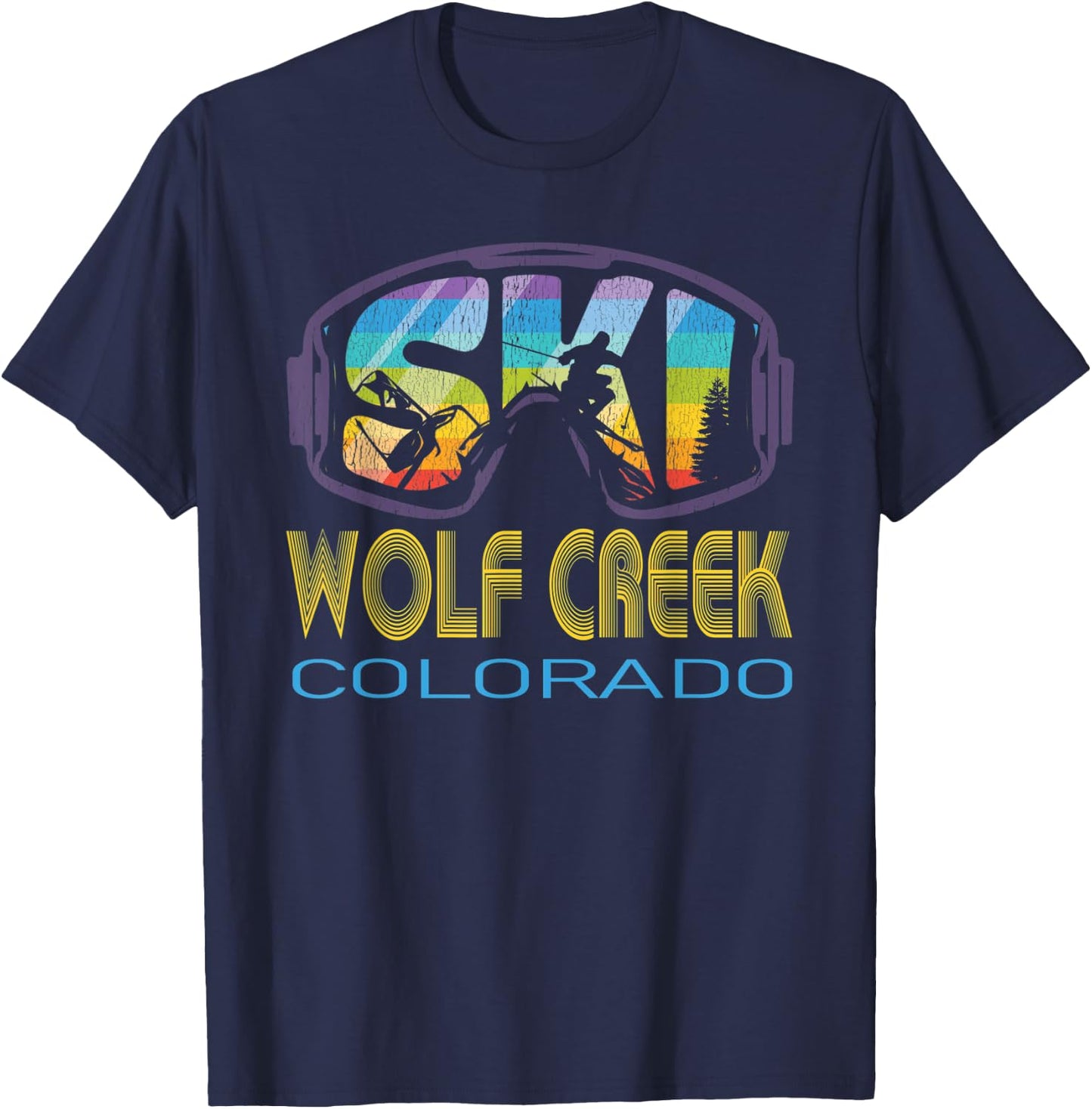 Ski Wolf Creek Colorado Skiing Vacation T-Shirt - T-Shirt | Navy