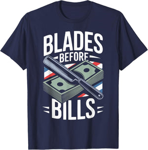 Barber Scissors Haircut Barbershop Hairstylist Hairdresser T-Shirt - T-Shirt | Navy
