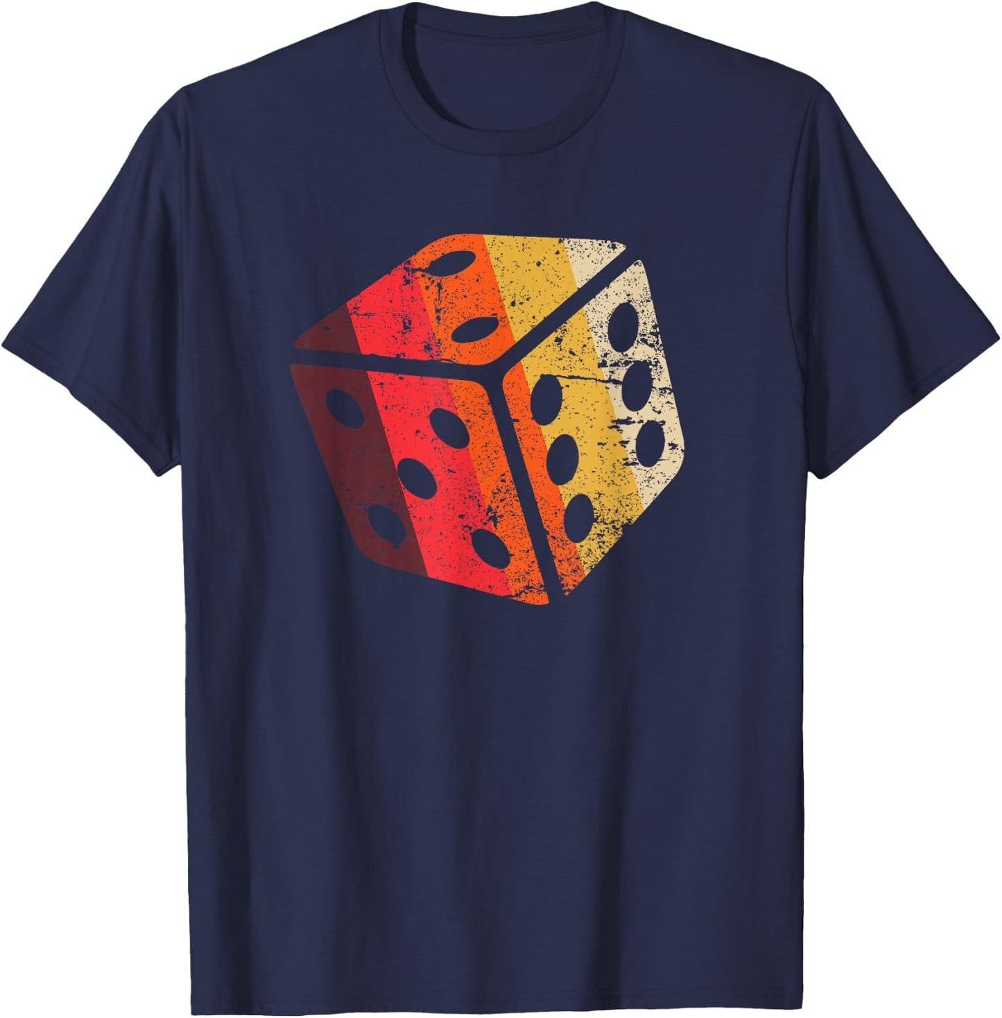Board Game Dice Shirt RPG Geek Nerd Boys Gift Retro Vintage T-Shirt - T-Shirt | Navy