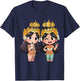 Cute Chibi Style Cambodian Khmer Apsara BFF T-Shirt - T-Shirt | Navy