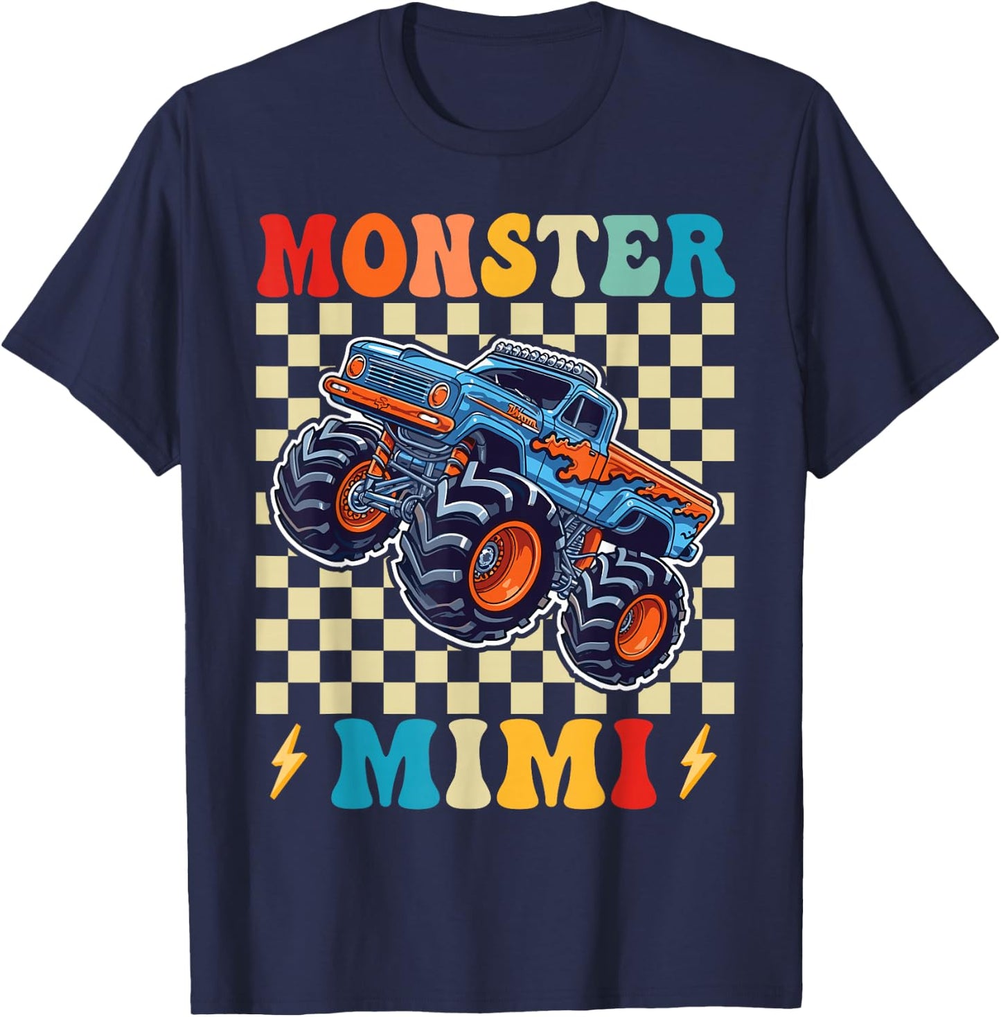 Monster Truck Mimi Family Matching Monster Trucks Birthday T-Shirt - T-Shirt | Navy