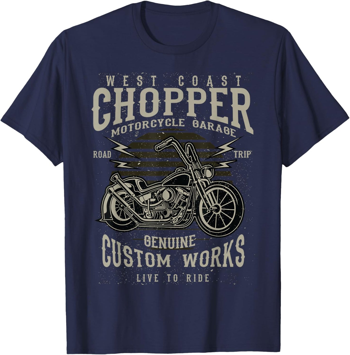 West Coast Chopper Motorcycle Garage T-Shirt - T-Shirt | Navy