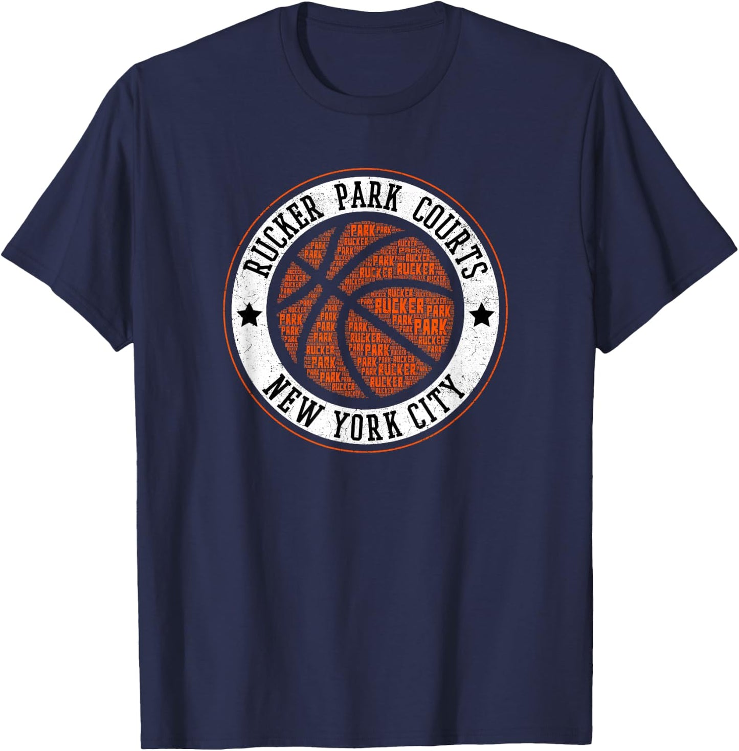 Rucker Park Typo Logo T-Shirt - T-Shirt | Navy