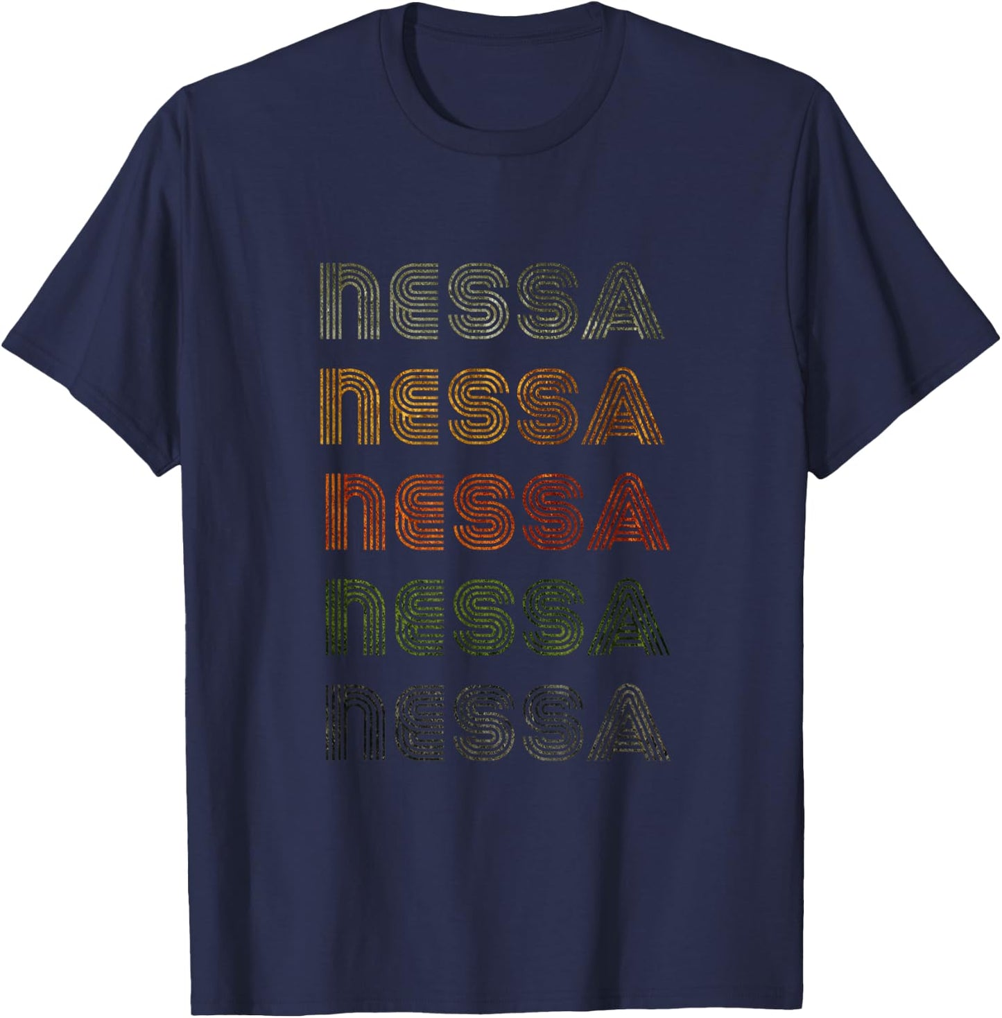 Love Heart Nessa Grunge/Vintage Style Black Nessa T-Shirt - T-Shirt | Navy