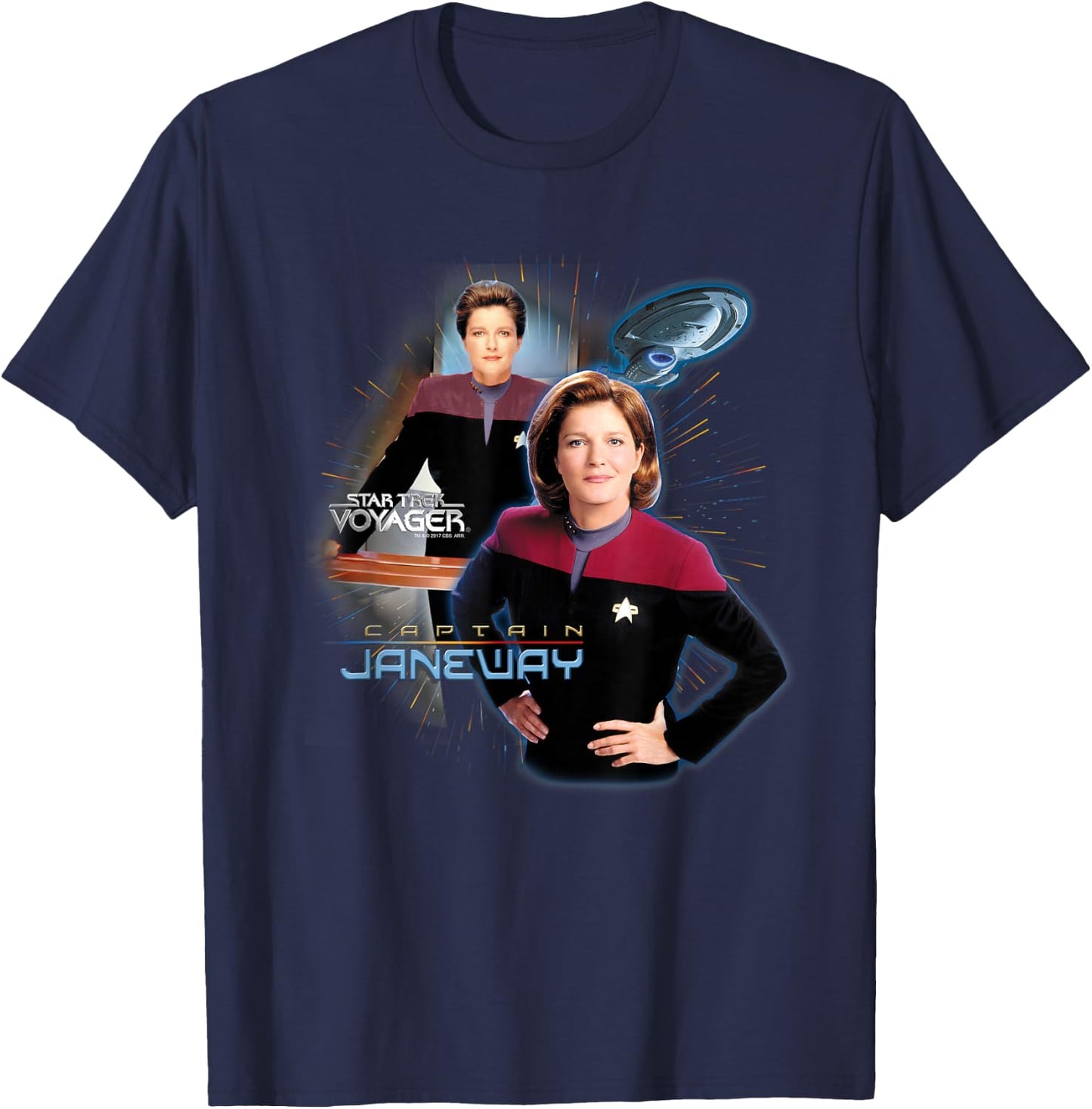 Star Trek Captain Janeway T-Shirt - T-Shirt | Navy