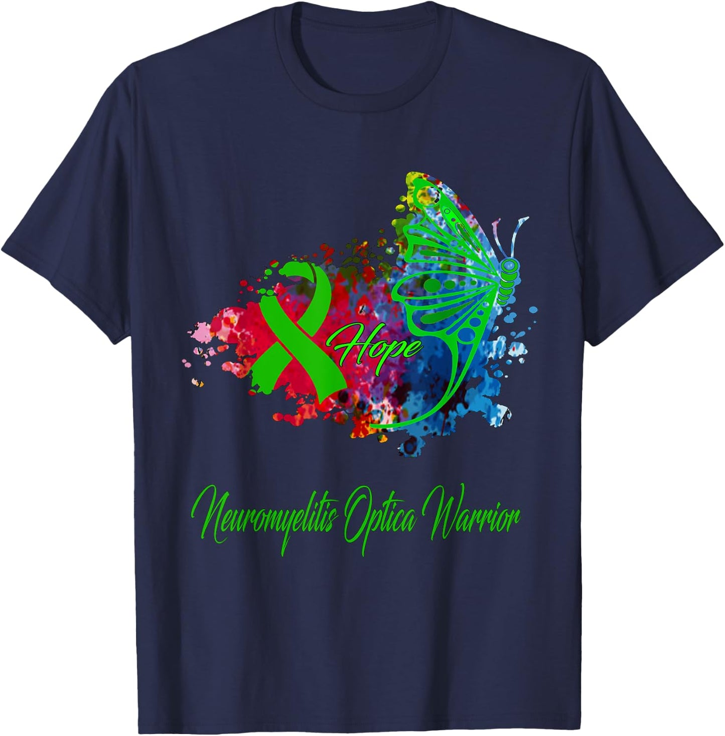 neuromyelitis optica Awareness T-Shirt - T-Shirt | Navy