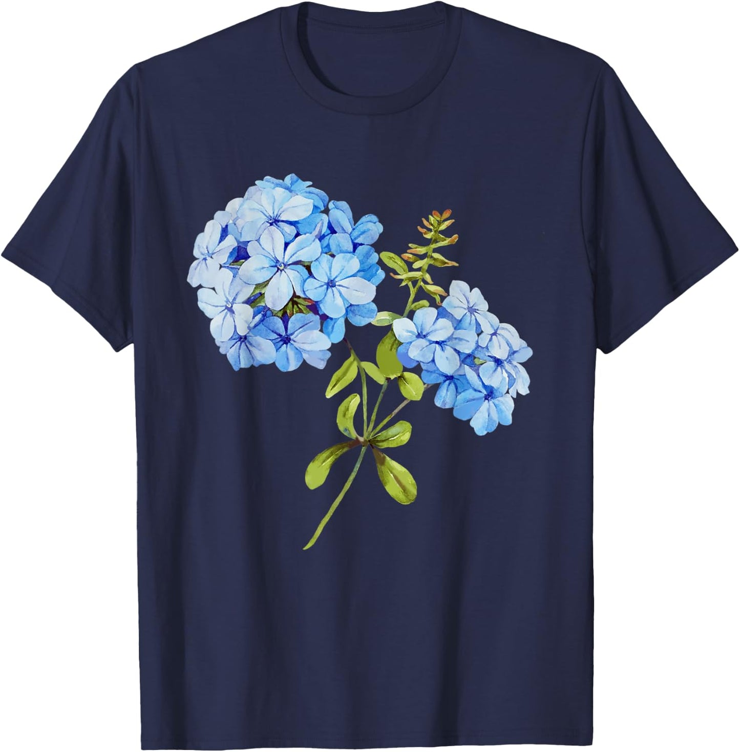 Grandmillennial Hydrangea Style T-Shirt - T-Shirt | Navy